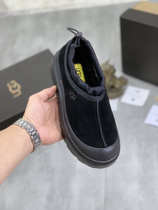 工厂P价P 实价 情侣款 Ugg Tasman Weather Hybrid一秒蹬雪地靴 王一博同款经典Tasman鞋型之上加入大橘底机能撞色设计环保防水防雪材