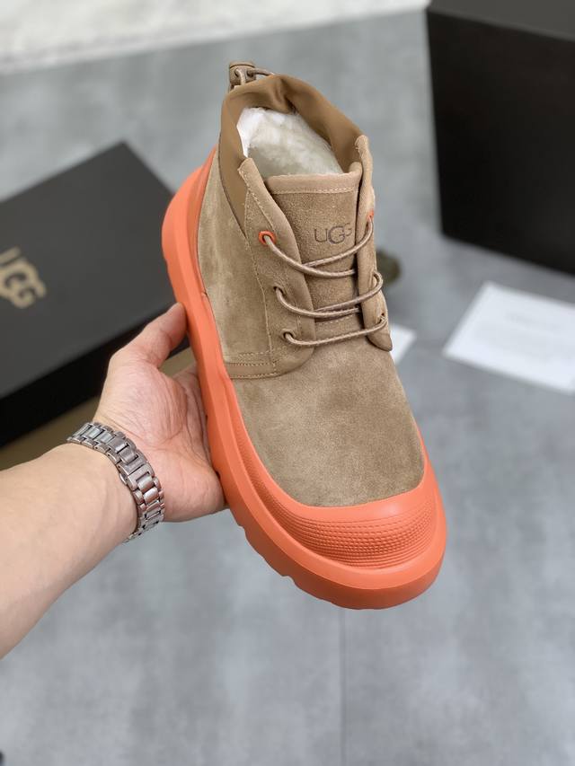 工厂P价P 实价 情侣款 Ugg Tasman Weather Hybrid一秒蹬雪地靴 王一博同款经典Tasman鞋型之上加入大橘底机能撞色设计环保防水防雪材