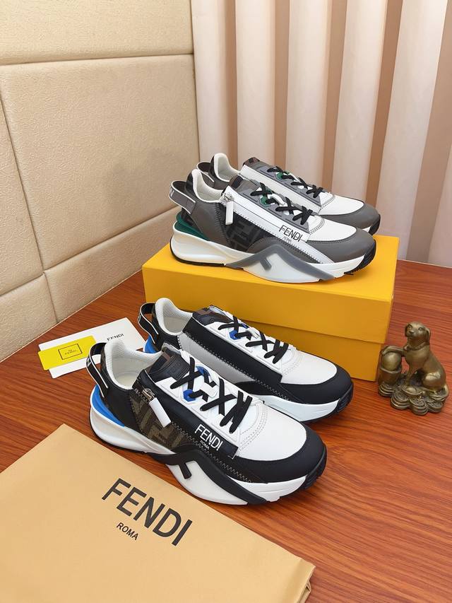 价： Fendi.芬迪 新款 精品休闲鞋 原版高品质鞋面进口牛皮制作 真皮内里加厚乳胶鞋垫版型时尚 动感十足原版芬迪舒适大底 简洁大方运动休闲。码数38-44