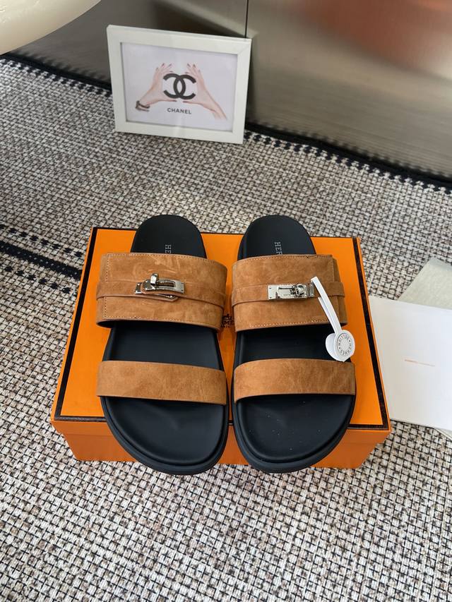 男50ΗErmes 爱马仕春夏新款 情侣款 全混种羊皮 专柜购买原版 正品一比一开发 所有细节 材料 全部跟你在专柜买到的都一样 欢迎细节对比 码数:35-46