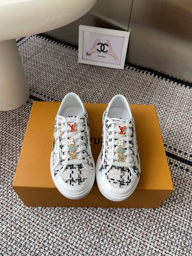 Louis Vuiton路易威登 25Ss新款 Lv Lagoon系列丹宁牛仔布压花老花帆布鞋滑板鞋休闲运动鞋 原版购入开发做货 整双鞋子采购Zp开发打造，全部