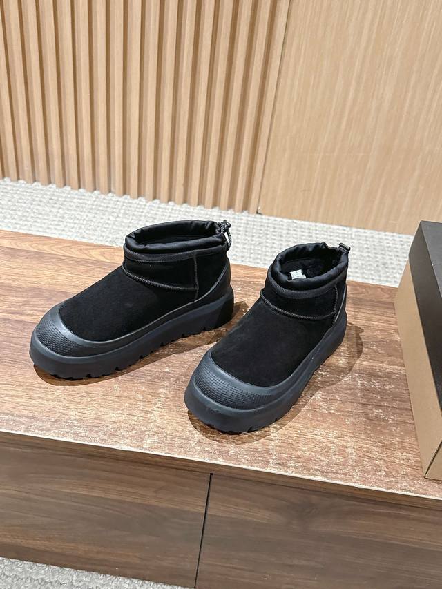 男+10 Ugg Cl Ultra Mini Weather Hybrid 彩壳雪地靴 经典轮廓撞色大黄底，一步点亮造型 包边设计结合Weather Hybri