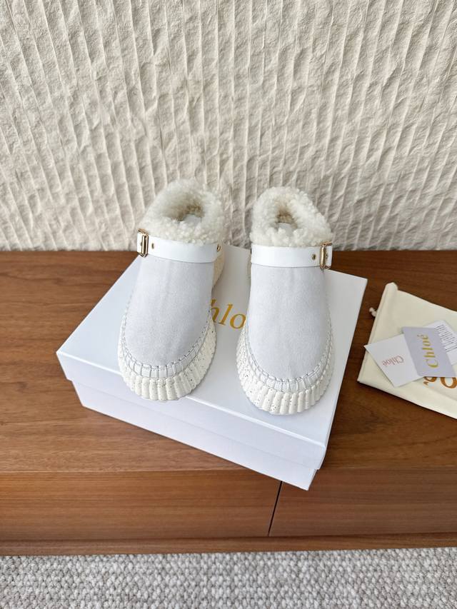 G739 Chloe 克洛伊 蔻依 25Ss秋冬新款 厚底 博肯 半拖 全手工穿线，所有的位置刚刚好 ，网红爆款，顶级休闲度假系列 大咖网红一致追求此款，更是断