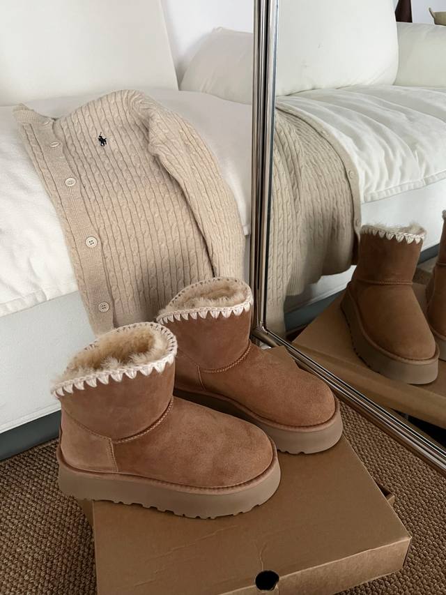 秋冬Ugg！这双手工编织雪地靴美到我心巴上，两色，35-40码！ 谁懂啊！终于挖到兼顾颜值、保暖和实穿的 两穿式雪地靴 ，通勤Citywalk都被追着问链接！