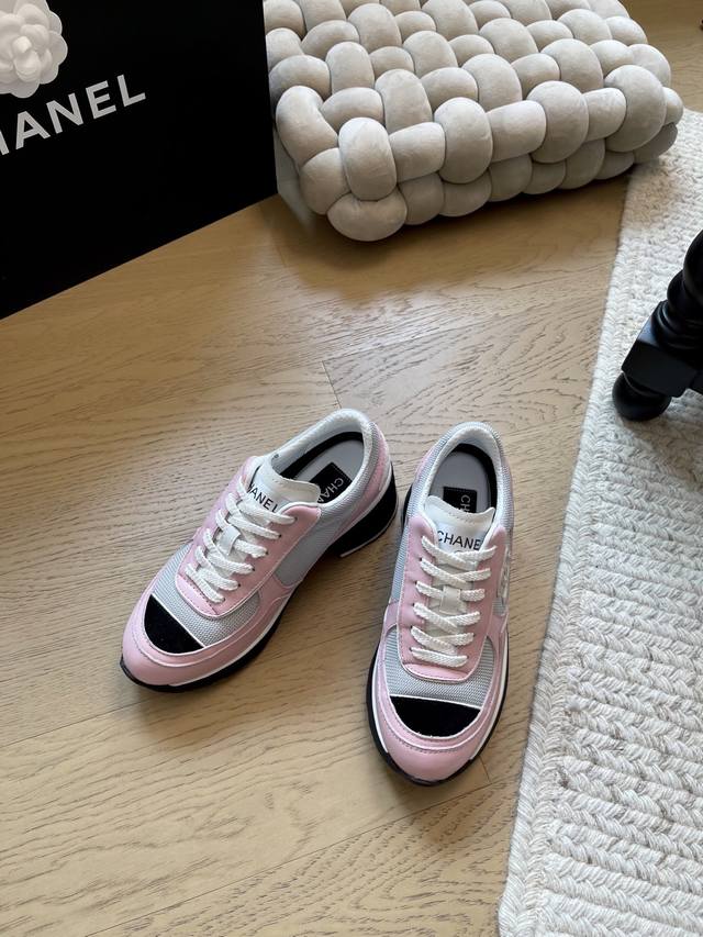 Chanel 25K厚底粗跟运动鞋！ 顶级版本！抢先发售 鞋面牛皮 内里羊皮透气网布 原版大底 码数：34-41 34 40 41定制不退不换