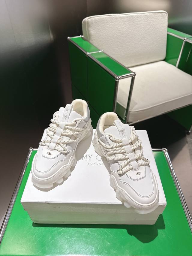 皮面 钻面570 K041 Jimmy Choo 吉米周 2025春夏新款Diamond X Ii M 系列老爹鞋火爆 上新，柔软皮革材质精心制作，立体廓形比例