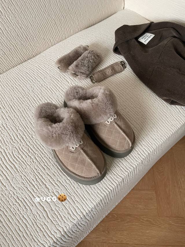 三穿刺绣面包拖 一鞋多穿噢 两副替换带子 Col：栗色 沙色 巴旦木 咖色 Size：35-40