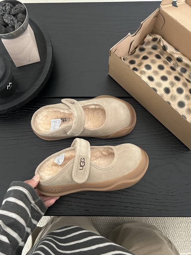 运动魔术贴轮胎玛丽珍，甜妹版迷你款，增高厚底，女神感觉 超喜欢牛皮羊毛 颜色：栗色 菜籽。灰色 ！码数：35-40。