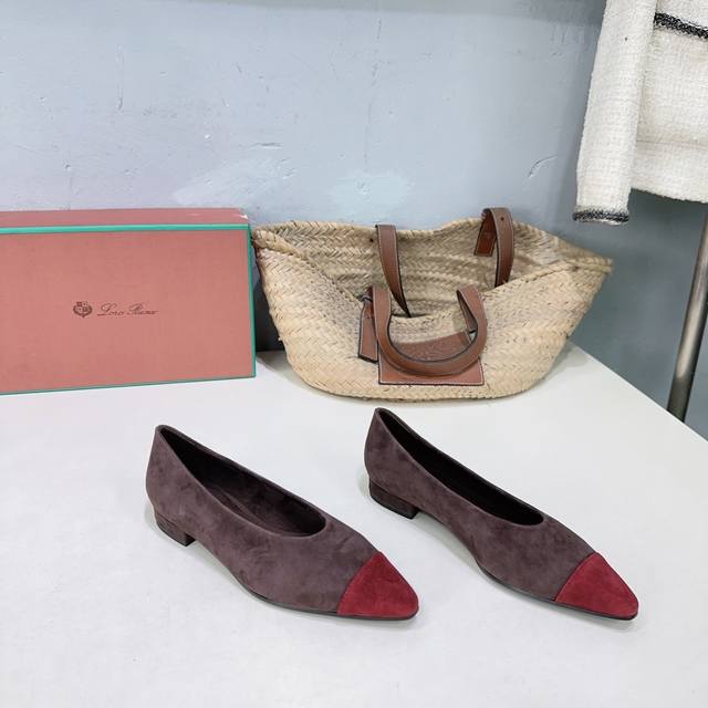 高品质出厂羊绒 ！小众潮牌顶级品质！Loro Piana 乐悠翩雅 25秋冬女巫复古羊绒平跟乐福鞋拼色单鞋！ Lp是意大利顶级奢侈品牌 低调奢华 设计都是一贯纯