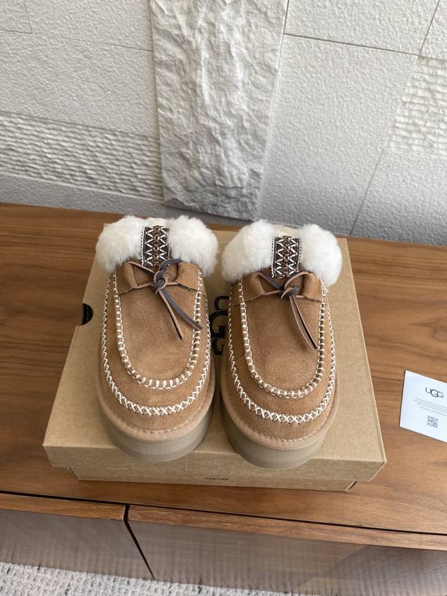 顶级版本:包头拖 高帮 短靴260 Ugg 25Ss 秋季新款 Classic Novelty经典超新奇 阿尔派款 懒人拖 短靴 雪地靴 Ugg这款Classi