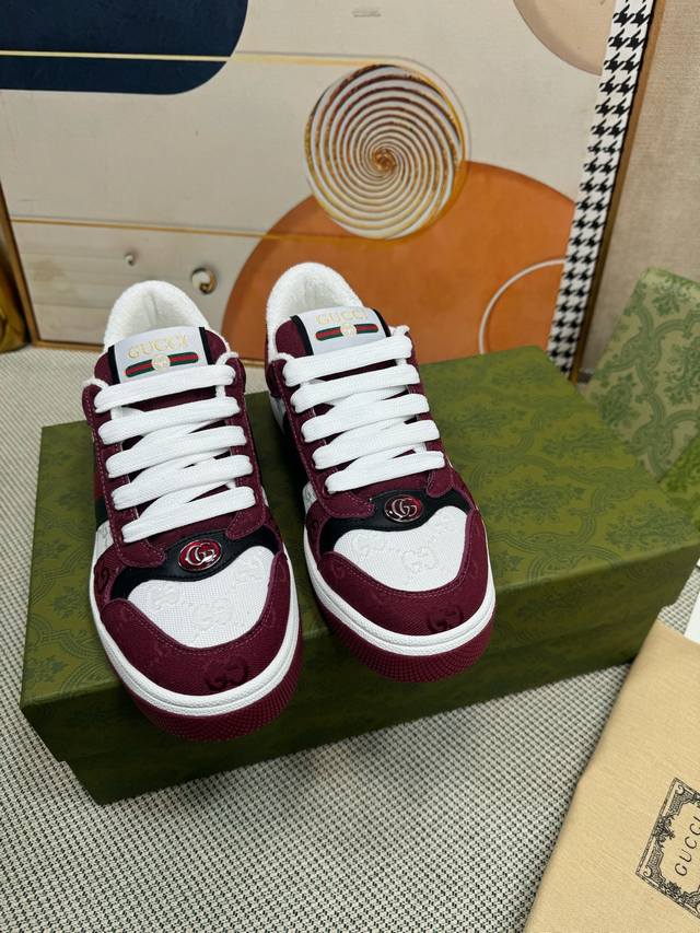 Gucci 代购版本 Nfc带扫码芯片 高品质系列做旧小脏鞋-年爆款来袭！ 十转九卖必上款 新色加推-市场终极版本！ 购原版开发 .面料 材质 大底 细节任意对