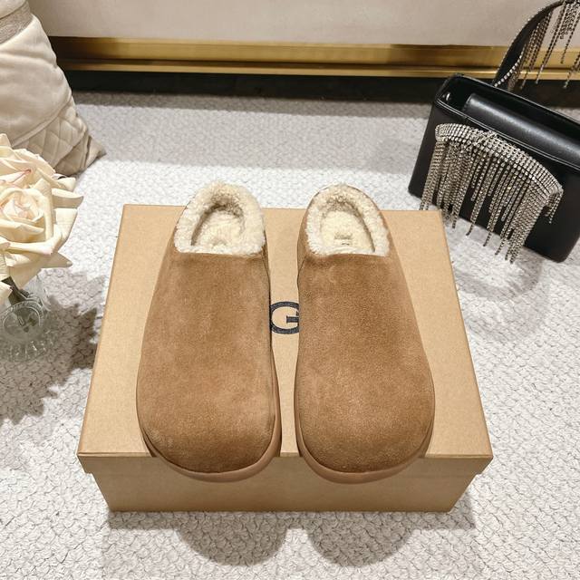 羊卷毛 穆勒拖 Col：栗色 羚羊棕 香槟棕 35–40码