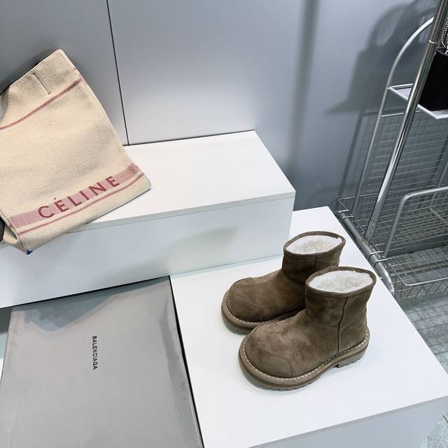 高品质出厂短 ！顶级品质Balenciaga巴黎世家25Ss秋冬新款雪地靴滑雪系列高靴松糕厚底保暖大头靴！ Skiwear最新款阿拉斯加雪地靴 正品Rmb255