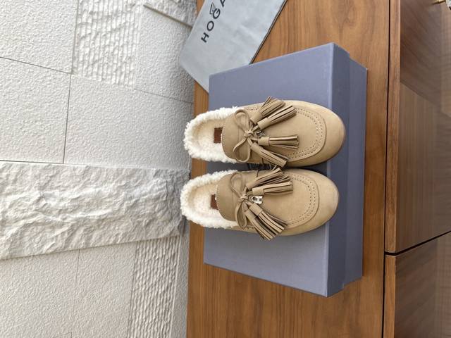 顶级版本: Hogan 霍根 2025 早秋新款 Olympia系列 平底 穆勒鞋 毛拖 半拖 Hogan Olympia系列平底鞋玩转元素碰撞设计，斯文秀气的