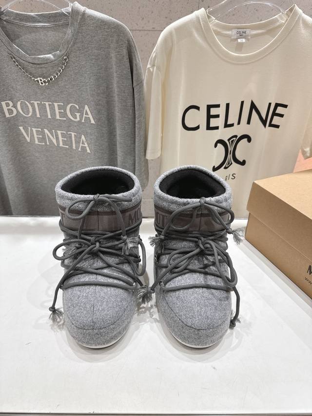 高版本出厂 Moon Boot F060 2025Ss秋冬季爆款保暖厚底雪地靴 丑萌月亮雪地靴 忘了Ugg吧，时髦人都在穿Moon Boot雪地靴 如果你难以接
