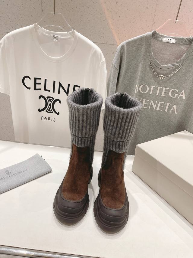 高版本出厂 Brunello Cucinelli F059新款Bc秋冬靴子系列，市场高版本 Bc是意大利知名品牌，极简主义风格，复古又高级！简约又大气，属于非常