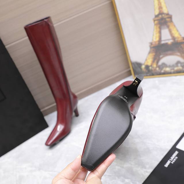 顶级品质 Saint Laurent Fw25 New Arrival～ Ysl圣罗兰2025秋冬新款侧拉长靴 鞋面：A级小羊皮 内里垫脚：羊皮 鞋底：意大利真