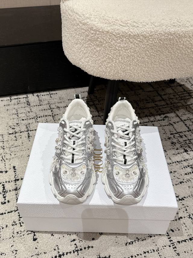 毛里+20 #顶级版本 Dior 迪奥 25 Chrono系列 New Arrival 最新 珍珠配饰 老爹鞋 运动鞋 休闲鞋 迪丽热巴同款 原版开发 迪奥 2