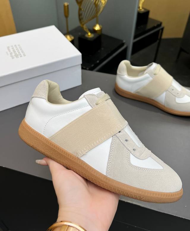 独家顶级版本 M*M6M*Aison M*Argiela~25Vs新款复古休闲系列 Maisonmargielamm6德训休闲板鞋 复古拼色休闲鞋 光听到复古风