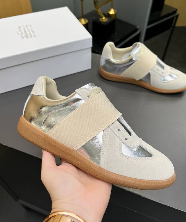 独家顶级版本 M*M6M*Aison M*Argiela~25Vs新款复古休闲系列 Maisonmargielamm6德训休闲板鞋 复古拼色休闲鞋 光听到复古风