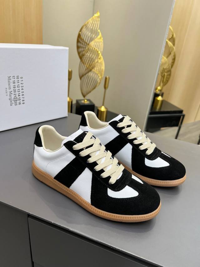 独家顶级版本 M*M6M*Aison M*Argiela~25Vs新款复古休闲系列 Maisonmargielamm6德训休闲板鞋 复古拼色休闲鞋 光听到复古风