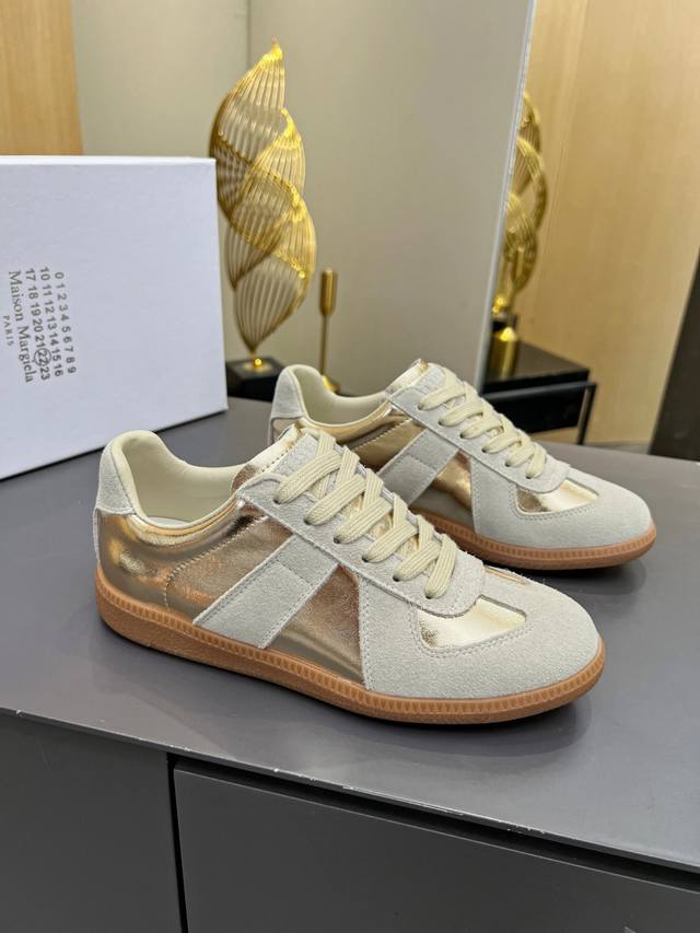 独家顶级版本 M*M6M*Aison M*Argiela~25Vs新款复古休闲系列 Maisonmargielamm6德训休闲板鞋 复古拼色休闲鞋 光听到复古风