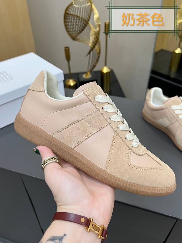 独家顶级版本 M*M6M*Aison M*Argiela~25Vs新款复古休闲系列 Maisonmargielamm6德训休闲板鞋 复古拼色休闲鞋 光听到复古风