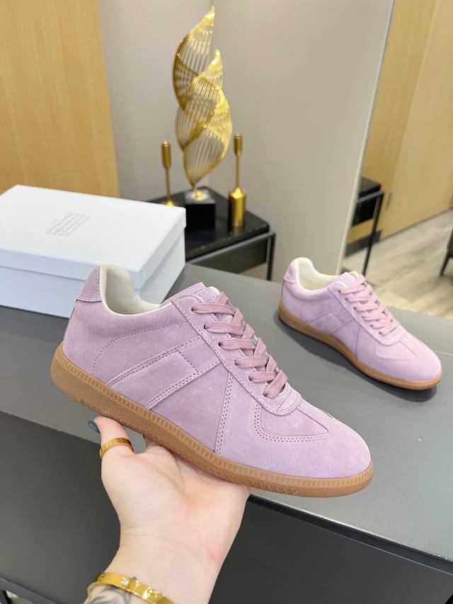 独家顶级版本 M*M6M*Aison M*Argiela~25Vs新款复古休闲系列 Maisonmargielamm6德训休闲板鞋 复古拼色休闲鞋 光听到复古风