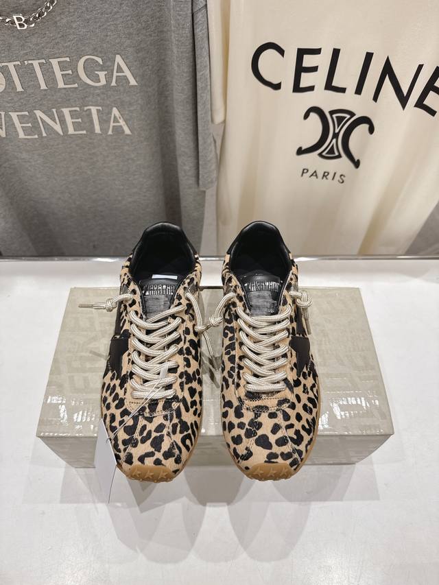 高版本出厂 情侣款 Ggdb Golden Goose F028 2025Ss马拉松系列暴走鞋平底阿甘鞋德训鞋休闲鞋 Marathon Speed-70年代美式