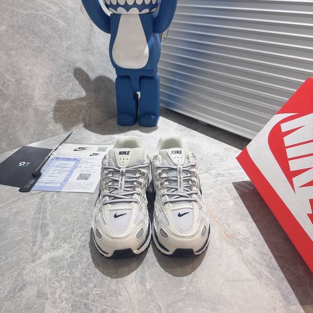 出厂 纯原市售最高版 正确版三层组合大底 原楦开发原版鞋型 P-6000 Cnpt0 Silver Laser Fuchsia 系列复古老爹风休闲运动舒适跑鞋