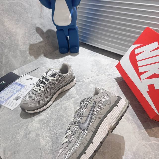 出厂 纯原市售最高版 正确版三层组合大底 原楦开发原版鞋型 P-6000 Cnpt0 Silver Laser Fuchsia 系列复古老爹风休闲运动舒适跑鞋