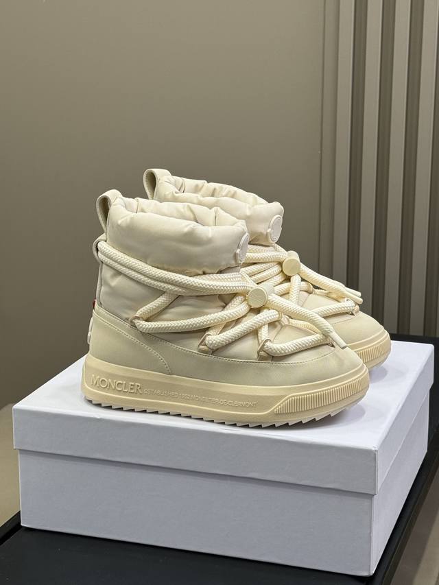 顶级品质 Moncler25 秋冬 雪地靴 防水涂层滑雪布 羊毛绒布里 Tpu防滑大底 Size35-41