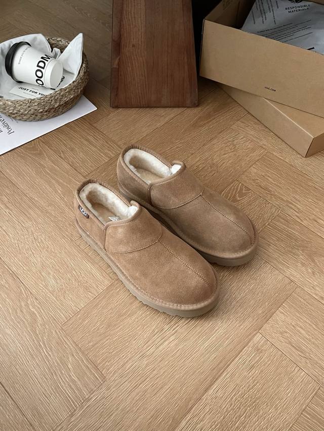 1138333 休闲一脚蹬便鞋 官网男士一脚蹬休闲懒人鞋 内里羊皮毛一体 柔软透气 轻便防滑 适合百搭任何场合！ Size：39-45