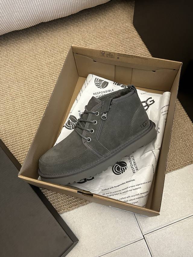 1163095 纽姆拉链小贝. 经典纽姆系列 升级侧拉链款 方便穿脱 高丝光牛反绒材质 不冻脚过冬 必须把加毛的安排上 Size：39-45