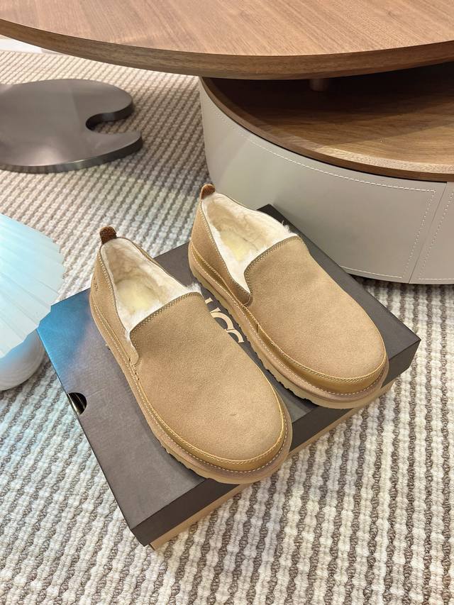 2670新款男款 .男士 男鞋冬季雪地靴 毛毛鞋 搭配系数也是百分百 炸好看时尚感十足穿上气场爆涨 鞋面：优质牛反绒 内里：羊皮毛一体内里羊毛 大底：Eva防滑