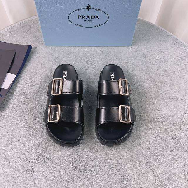 普拉达最新款 面：进口牛皮、牛反绒 里：进口水染环保羊皮 底：2厘米橡胶凹凸花纹鞋底 Size：35-41