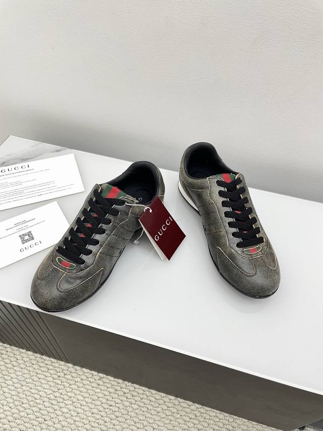 情侣款 带飞机盒 Gucci古驰Shift系列 情侣款 复古 德训鞋 休闲 运动鞋 原版购入开发 做货 Gucci Shift系列全新上市，轻盈设计焕新诠释运动