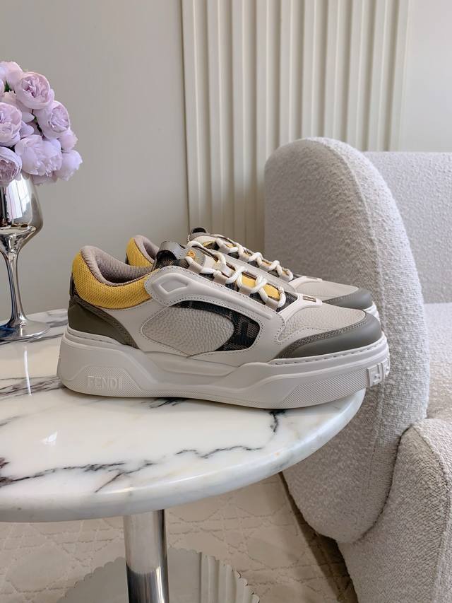 出厂价P 顶级版本 Fend* 新款男士厚底休闲鞋 原版购入1:1复刻 细节对版Zp 随意进出专柜 尺码39 44 38 45 46定做