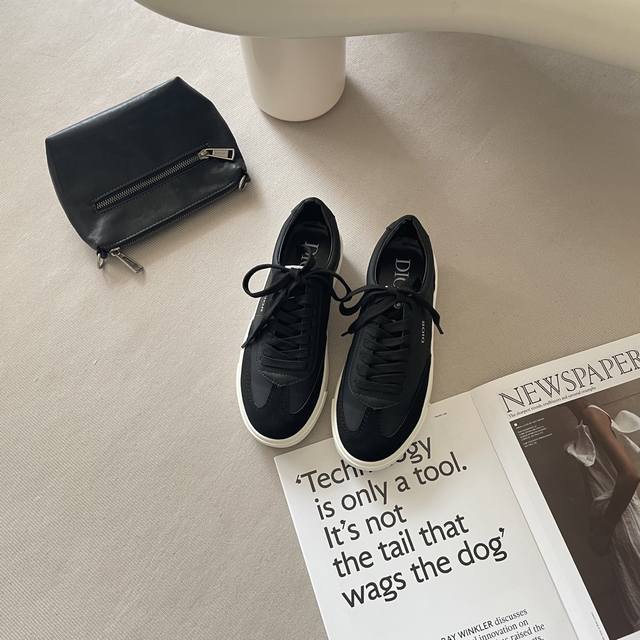 男女同款 Dior 迪奥2025顶级 专柜 秋冬新款 官网上新 独家首发 Dior 迪奥 25S 字母饼干鞋小白鞋休闲鞋 迪奥 Dior Dior 秋冬Ootd