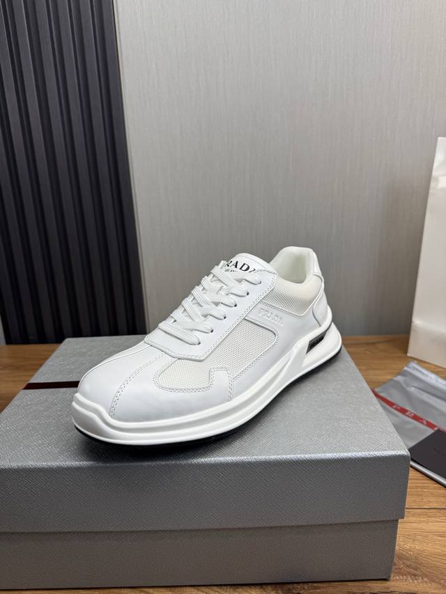 工厂p价 prada普拉达 爆款男鞋出货官网同步原版牛皮面料+牛皮内里，1比1复刻 ，原厂原版底，38-45 45.定做不退换