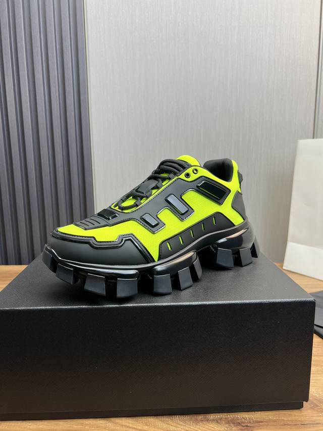 工厂p价 prada普拉达 爆款厚底鞋常年有货官网同步 原版飞织胶片面料+牛皮内里，1比1复刻 ，原厂原版底，38-45 45订做不退换