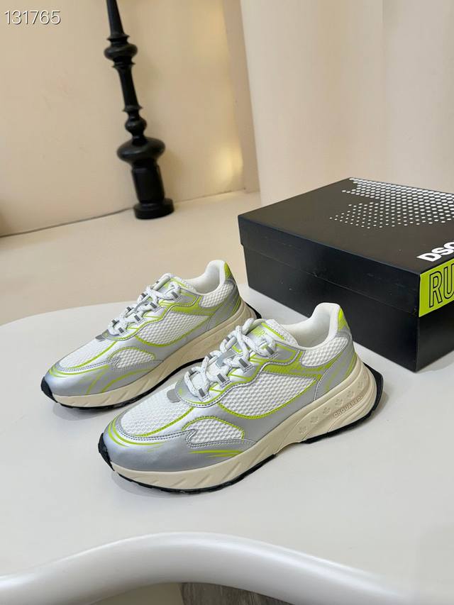 Dsquared2 Size ：39-44。 45可定做 2025Ss Dsquared2 Sprinter 运动鞋 专柜同步发售原厂配置，意大利制造 设计亮点