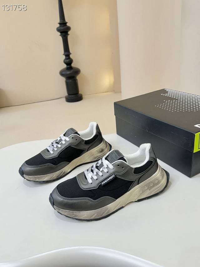 Dsquared2 Size ：39-44。 45可定做 2025Ss Dsquared2 Sprinter 运动鞋 专柜同步发售原厂配置，意大利制造 设计亮点