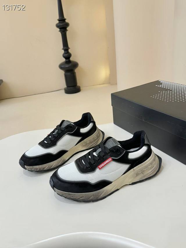 Dsquared2 Size ：39-44。 45可定做 2025Ss Dsquared2 Sprinter 运动鞋 专柜同步发售原厂配置，意大利制造 设计亮点
