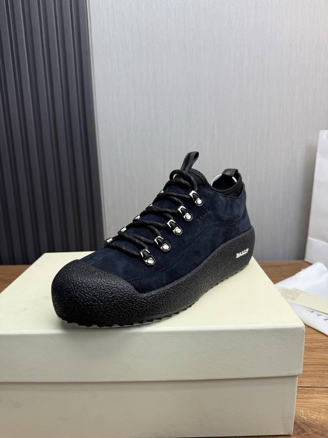 工厂p价 巴利-Bally原单新品系列,1:1出货 高档牛皮，磨砂牛皮+牛皮内里,原版耐磨橡胶大底，轻便舒适脚感！38-45 38.45订做