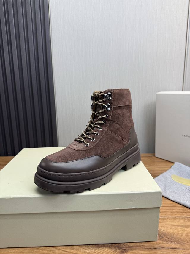 工厂p价 毛里 Bc家新品上架 Brunello Cucinelli 秋冬男士战靴 1:1出货进口牛反绒.牛皮打造 原版大底 尺码：39-40-41-42-43
