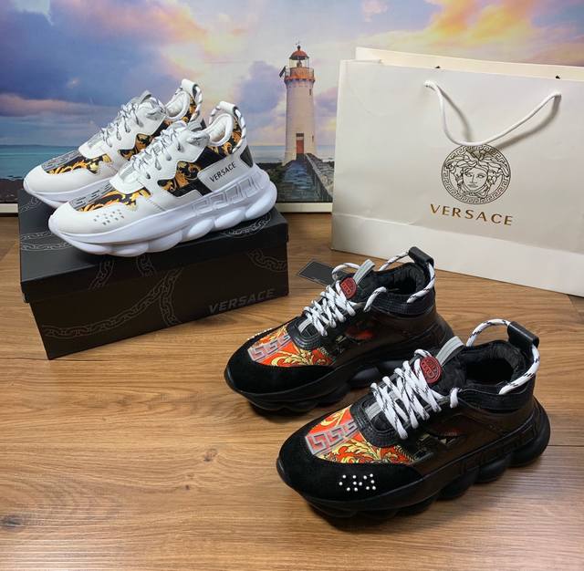 工厂p价 官网新色 Versac*范思哲.爆款老爹鞋情侣款众多明星.红人秀官网1:1复制厚底 Rp发泡大底 底厚6公分走路轻便防滑面料特殊材料特殊工艺时尚 潮流