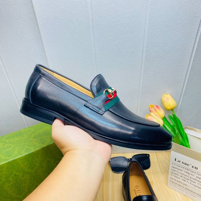 调工厂p价 男装男鞋 运动原单 古驰 Gucci 官网男士商务正装皮鞋更新香港专柜同步新款完全一比一复刻出货专柜品质零差距0外均采用进口牛皮制作+水染皮内里制作