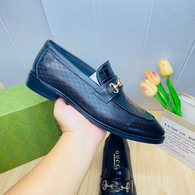 调工厂p价 男装男鞋 运动原单 古驰 Gucci 官网男士商务正装皮鞋更新香港专柜同步新款完全一比一复刻出货专柜品质零差距0外均采用进口牛皮制作+水染皮内里制作
