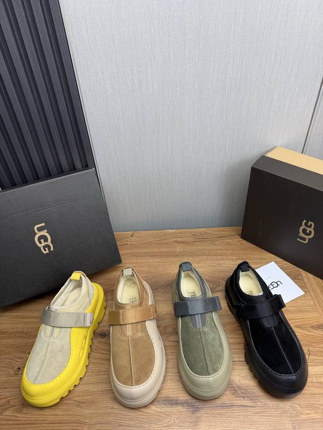 调工厂p价 男装男鞋 运动原单 情侣 新款Ugg 皮毛一体男款简约时尚雪地靴 今年年底最值得入手的那是保暖休闲鞋子，无论外出居家其舒适保暖性能都是你最贴合的时尚